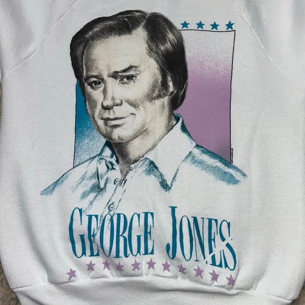 Vintage George Jones “The Possum” sweatshirt 1980s Women's Small - Picture 5 of 5